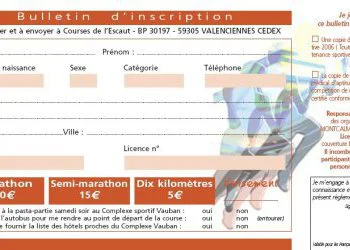Bulletin d'inscription