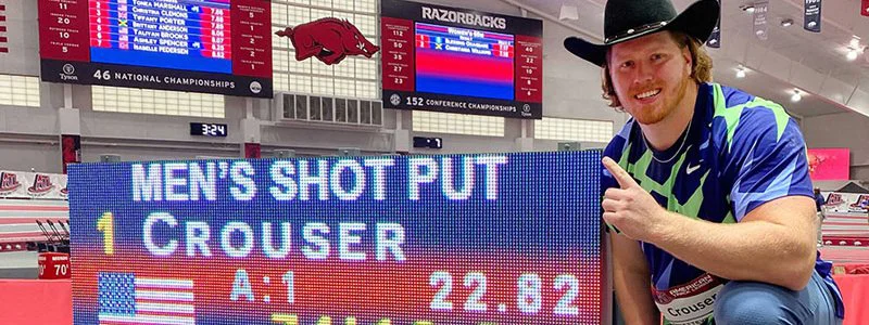 Record du monde en salle du lancer du poids pour Ryan Crouser