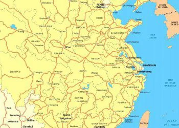 Carte partielle de Chine
