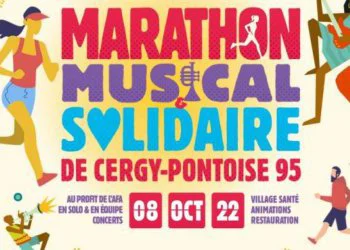 Affiche du Marathon musical et solidaire de Cergy-Pontoise 2022