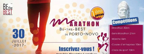 Marathon Be the Best de Porto Novo (Bénin) : 1ère édition le 30 juillet 2017
