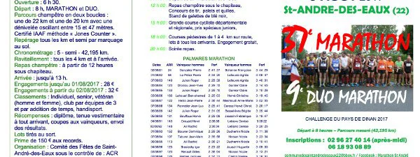 Marathon de Saint-André-des-Eaux : Succès pour Pierre-Yves Briand et Chantal Pain