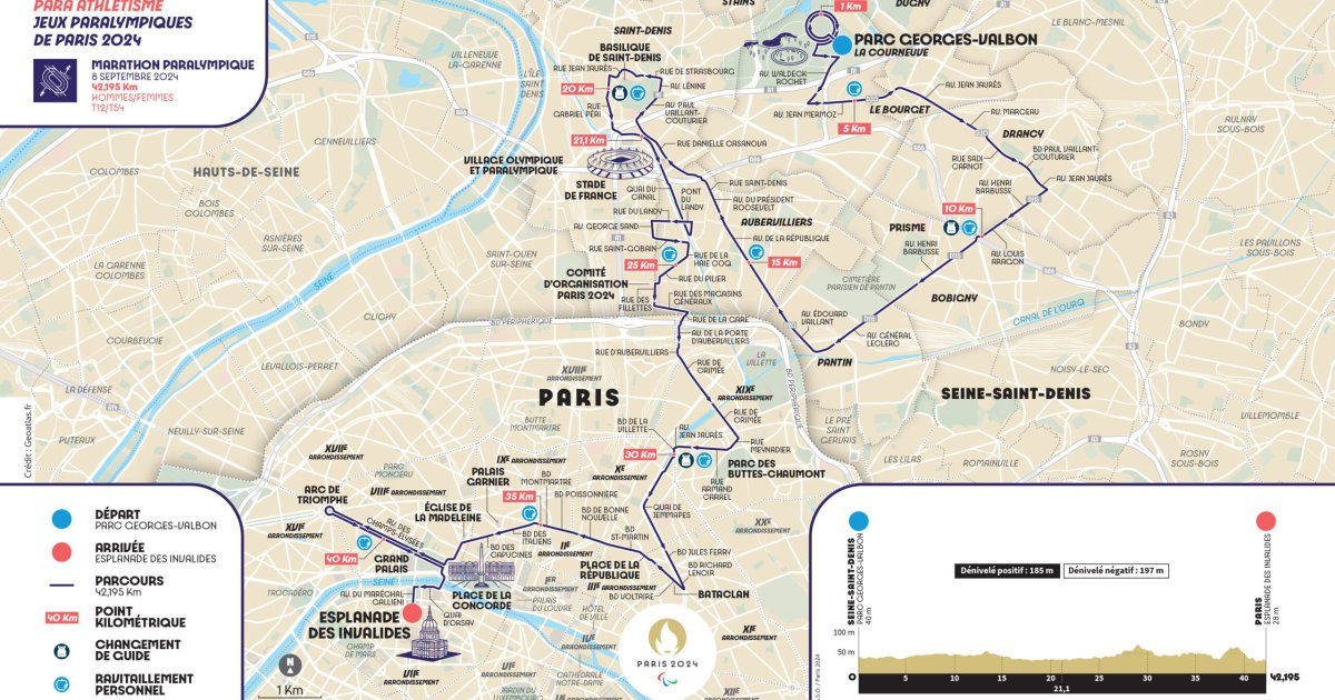 JO 2024 Le parcours du Marathon Paralympique dévoilé MARATHONS.FR